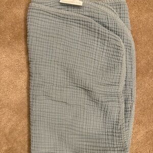 Pottery Barn Kids Muslin Swaddle Blanket in Pale Blue